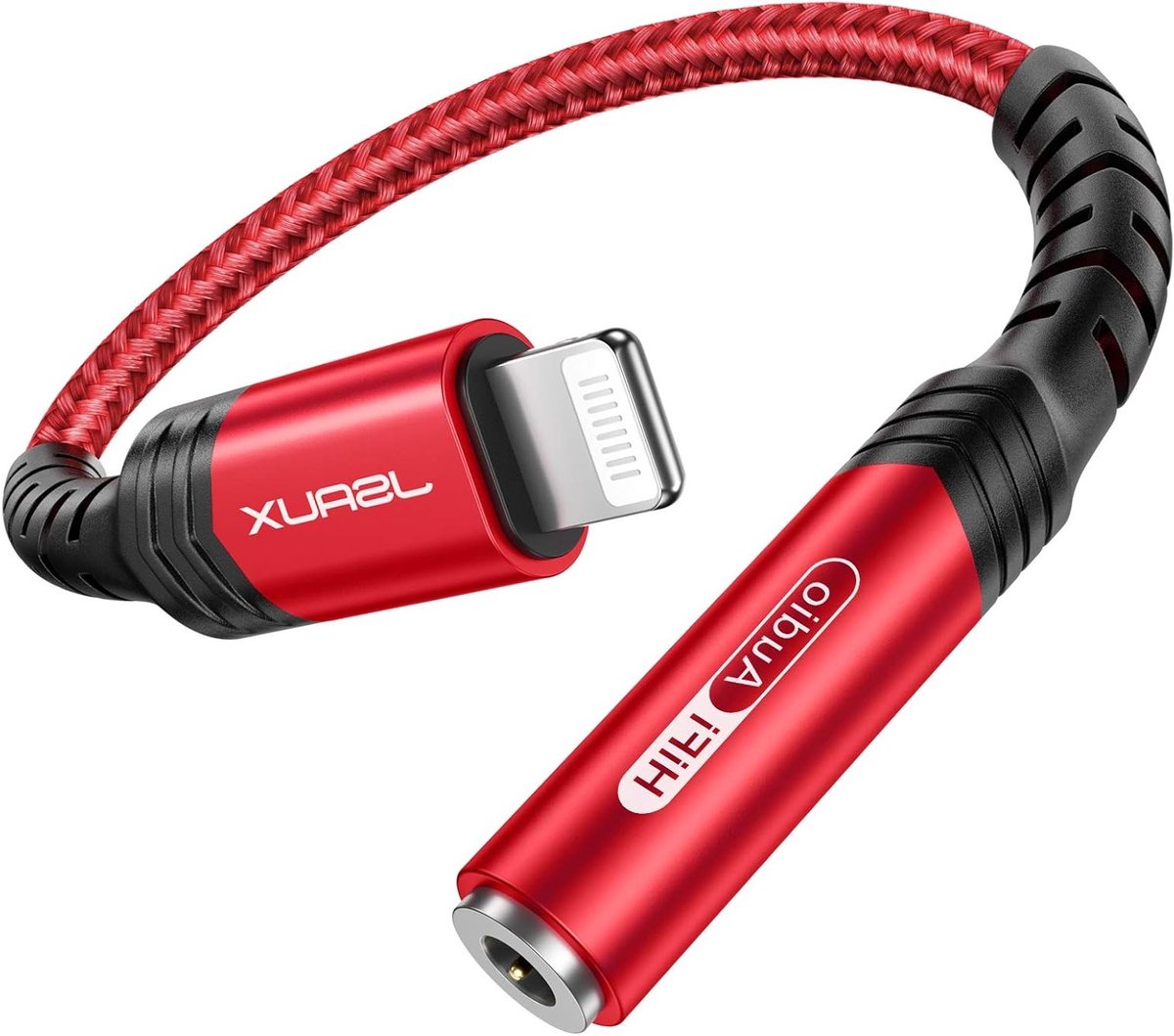 Lightning naar 3.5mm Adapter voor MFI Hoofdtelefoons, Compatibel met iPhone 11/12/13 Pro Max, Geluidsadapter voor Hoofdtelefoon en Audioapparaten