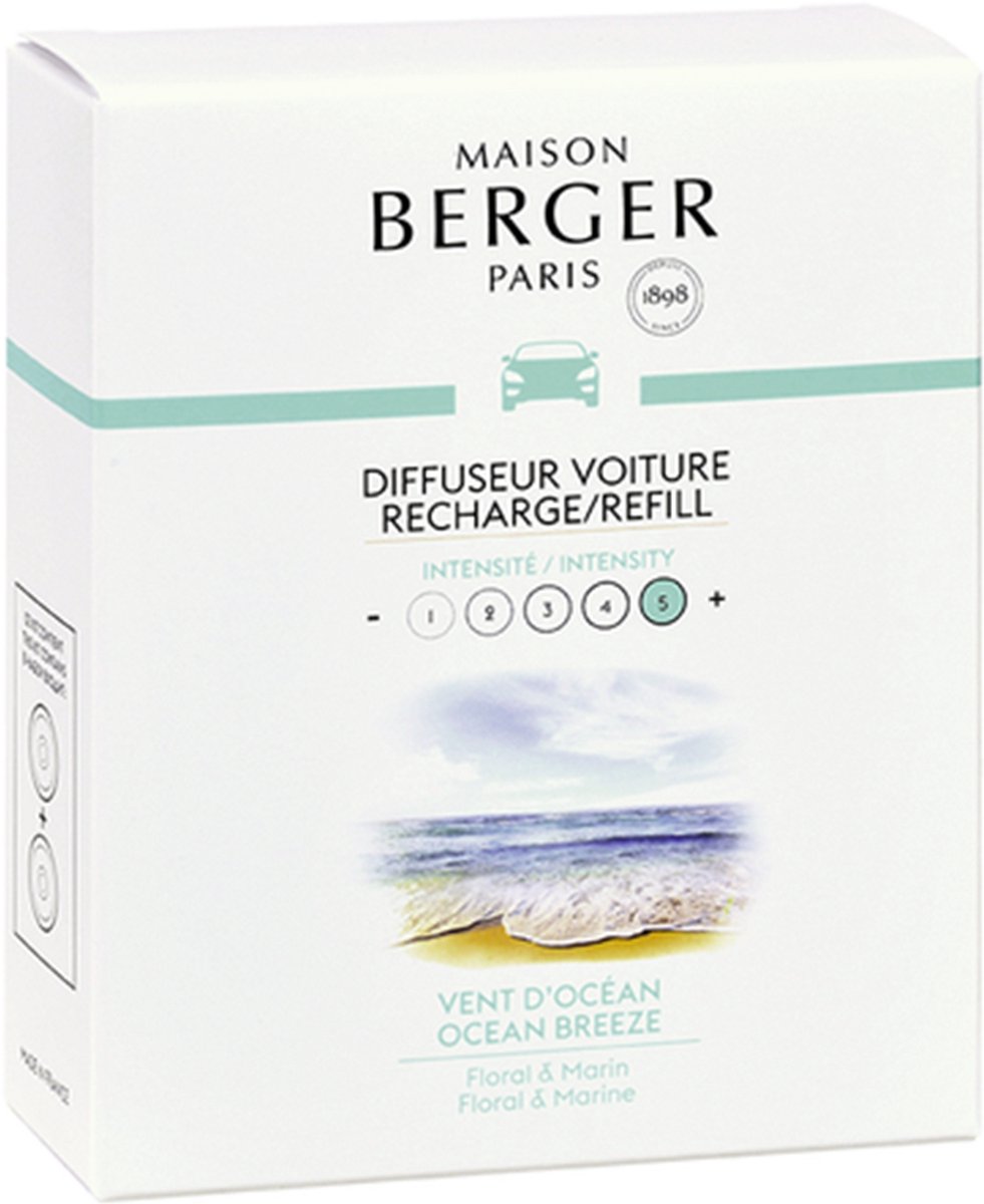Maison Berger - Lampe Berger Autoparfum Navulling Ocean Breeze - 2 Stuks