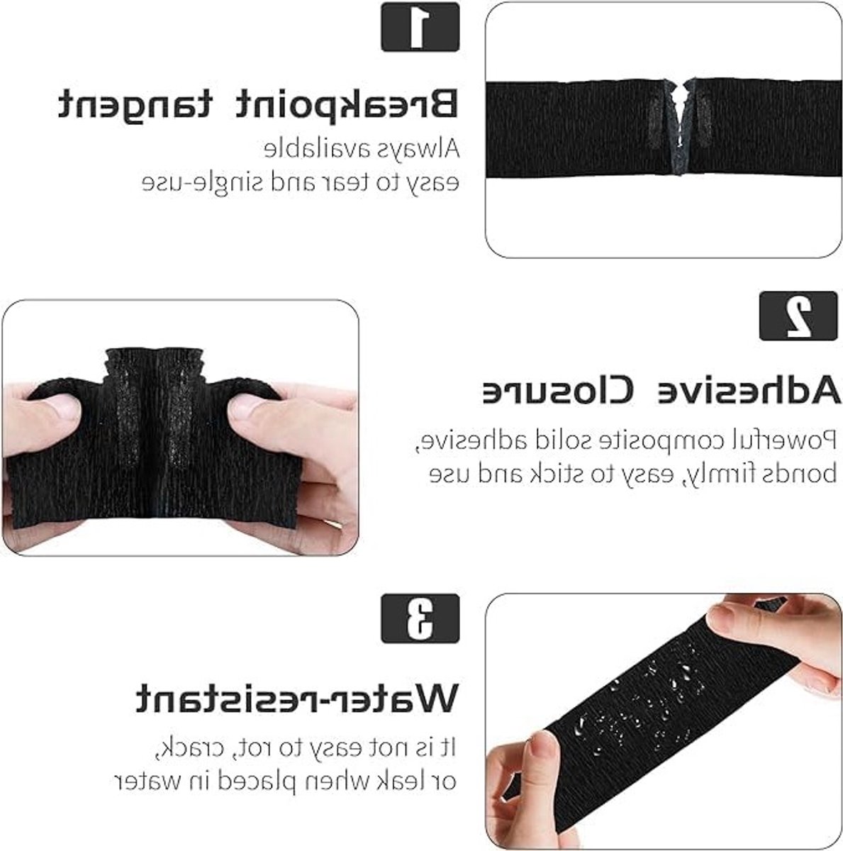 Wegwerp halskrause voor kappers, 3 rollen (300 vellen), extra dik en waterdicht, ideaal voor haarknippen en kleuren