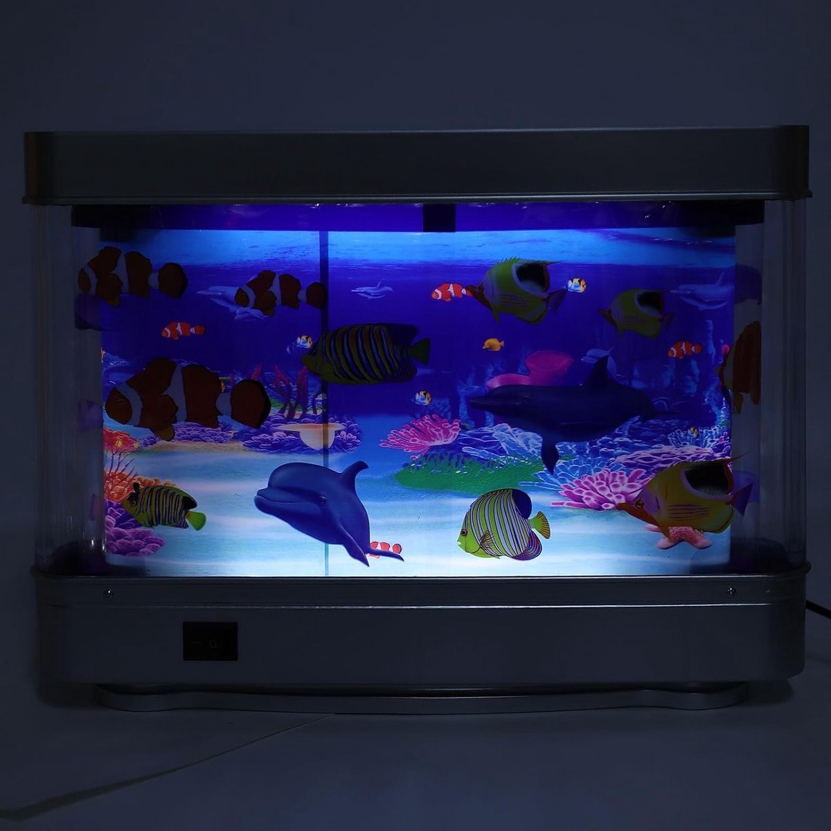 Realistisch Kunstmatig Aquarium met Beweeglijke Vissen - USB LED Nachtlamp voor Kinderen en Baby's, Sensory Speelgoed voor Bureau en Slaapkamer — cadeau in Wonen & Interieur - foto 8