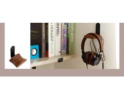 Wandmontage voor Hoofdtelefoons van Walnoot, Geschikt voor Studio en Gaming Apparatuur van Alle Maten