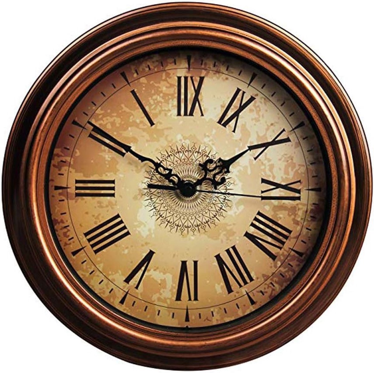 Stille 12 Inch Wandklok met Vintage Romeinse Cijfers voor Woonkamer, Keuken en Slaapkamer - Batterij Niet Inbegrepen, Decoratieve Klok voor Thuis en Kantoor