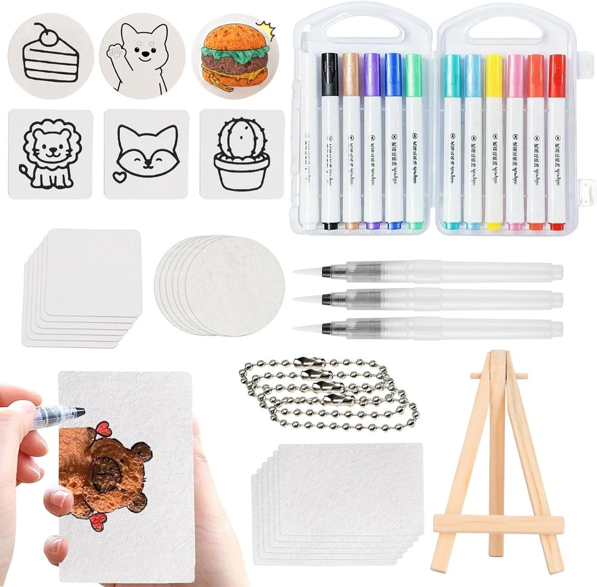 Magic 3D Schilderset voor Kinderen, Creatieve DIY Schilderkunst met Schuimverf, Textuur en Spettertechnieken, Perfect voor Kunstprojecten en Activiteiten