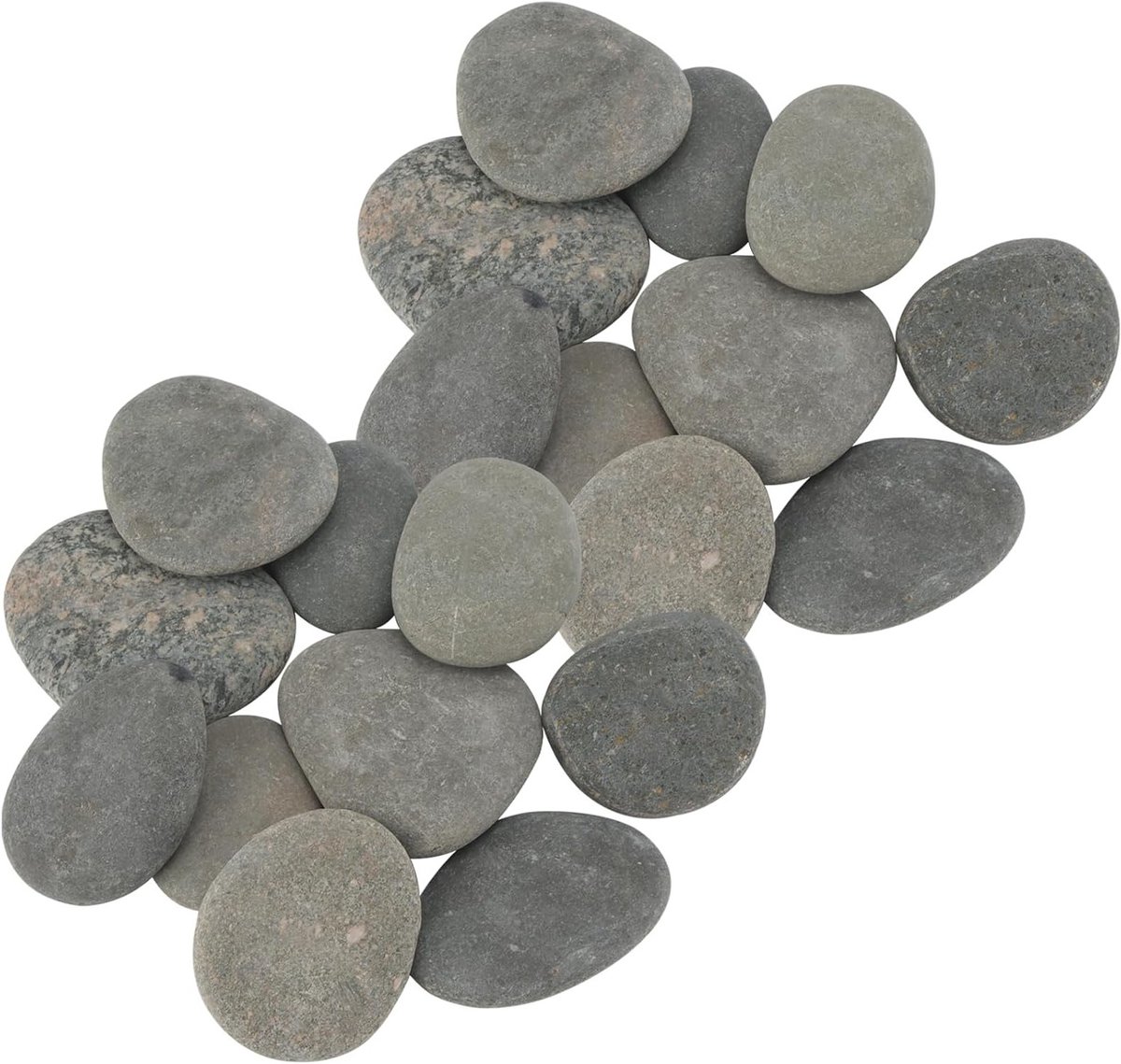 20 Stuks Natuurlijke Rivierstenen voor Schilderen, Glad en Plat, Perfect voor Kunst en Tuin Decoratie