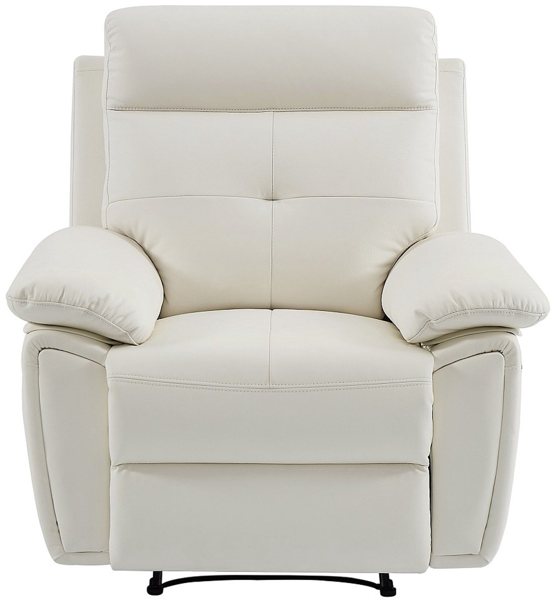 Vente-unique Relaxfauteuil van wit leer VINETA