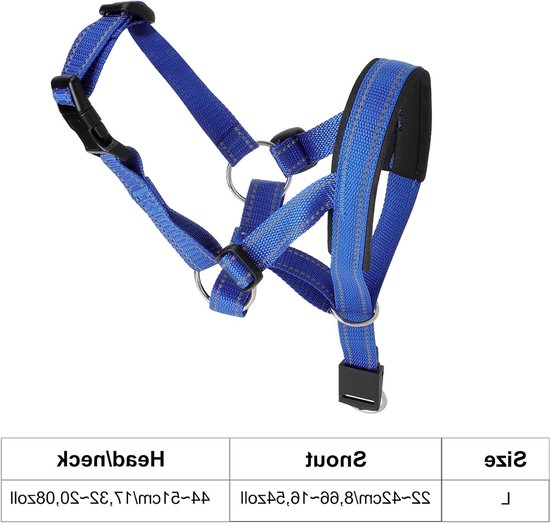Hondentuig voor Grote Honden, Verstelbaar Anti-Trek Tuig met Ademend Neopreen, Zacht en Comfortabel, Ideaal voor Training en Controle, Maat L — afbeelding 5