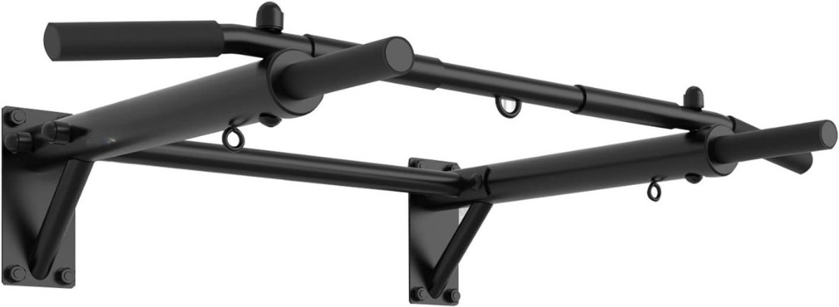 KAD® Pull Up Bar - Wasstrips - Pull Up Station - Zwart - 36cm x 1cm x 8cm