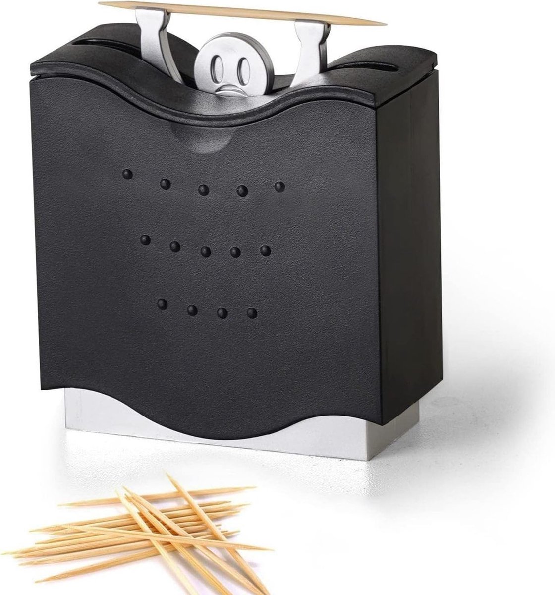 Dispenser voor automatische tandenstokers, handige houder voor tafel en keuken, 6,5 cm, ideaal voor hotels en restaurants