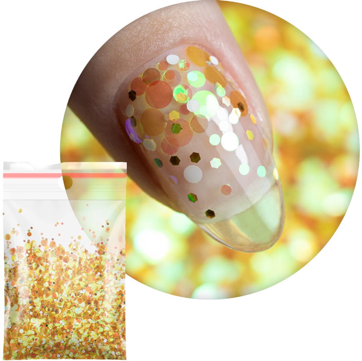 GNB-LAB Princess Nails - Nagelversiering - Pop-Up! Confetti - 20g