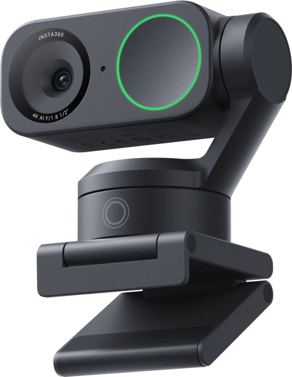 Insta360 Link 2 Standard Bundle - 4K webcam voor pc/Mac, 1,27 cm sensor, AI-tracking, HDR, microfoon met AI-ruisonderdrukking, gebarenbediening voor