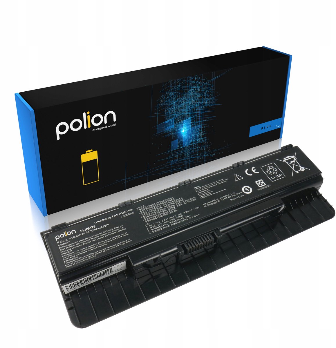 Polion - ASUS A32N1405 Serie - Laptopbatterij - 4400mAh - Li-Ion