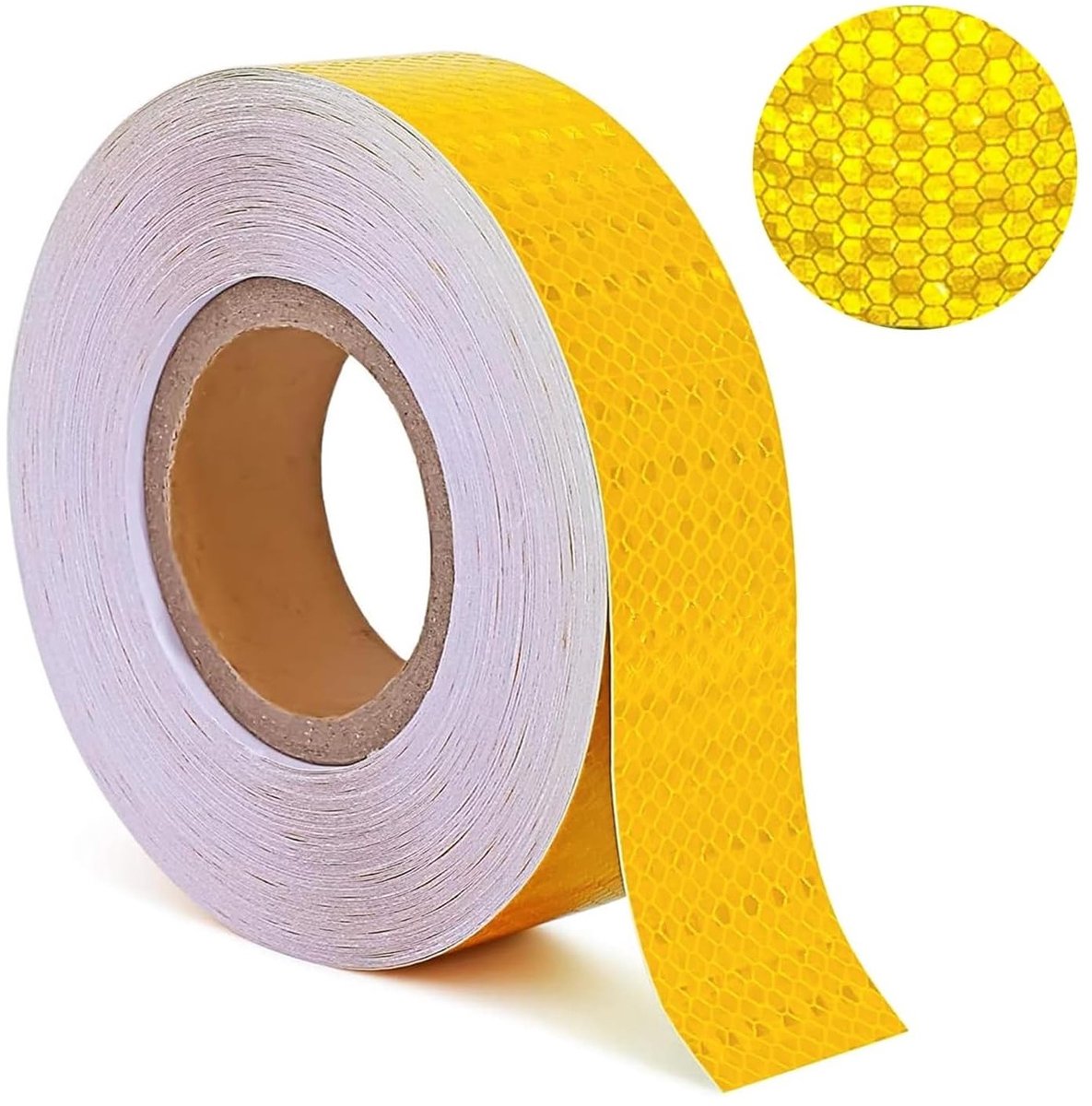 Reflecterende Zelfklevende Tape 10m x 5cm - Hoge Sterkte Waarschuwingssticker voor Voertuigen, Fietsen en Buitenactiviteiten - Opvallende Beveiligingstape in Geel