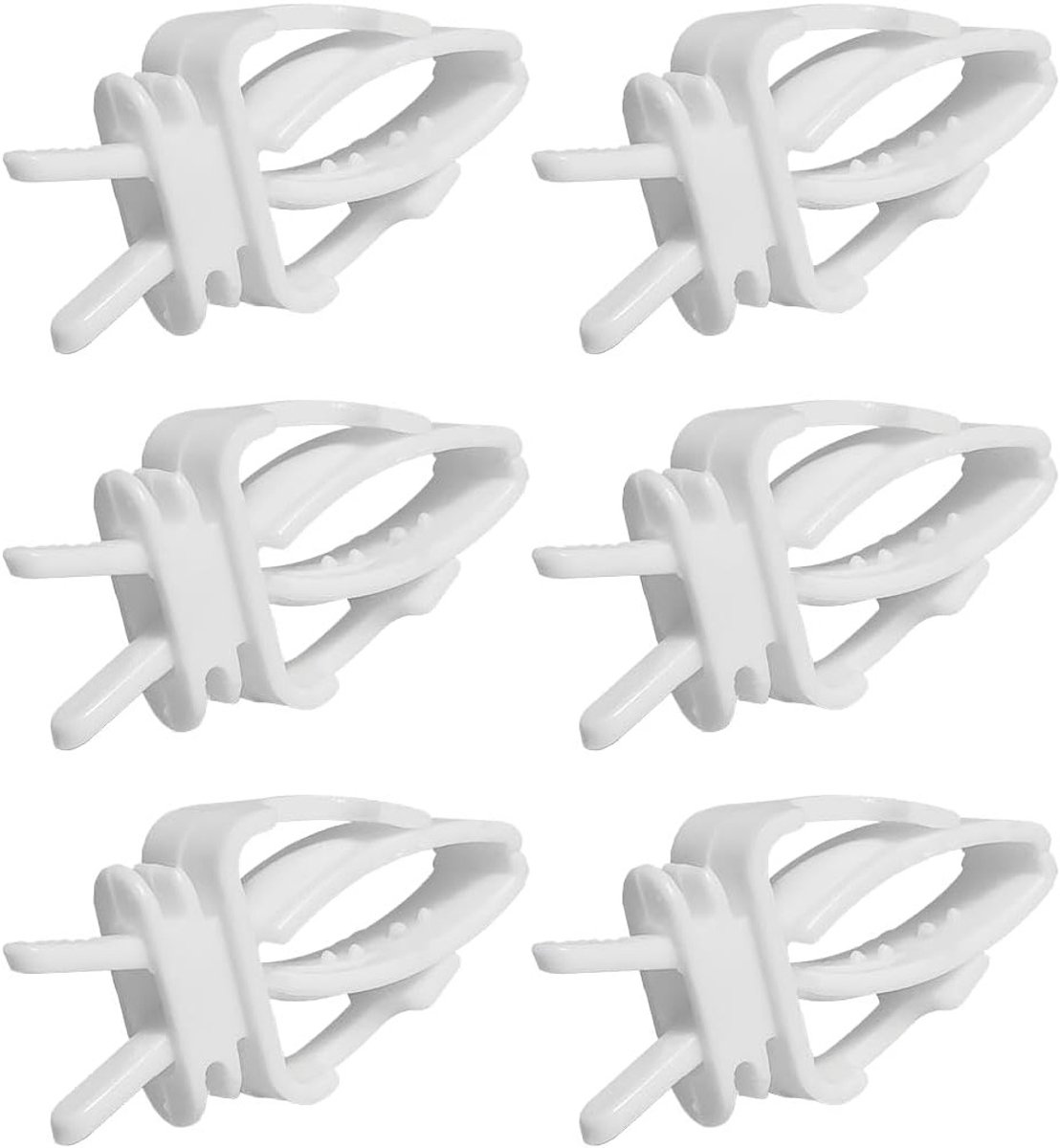 Handvoeraccessoires voor vogels - 6 kunststof voederdispenser-clips voor fruit, groente en papegaaien