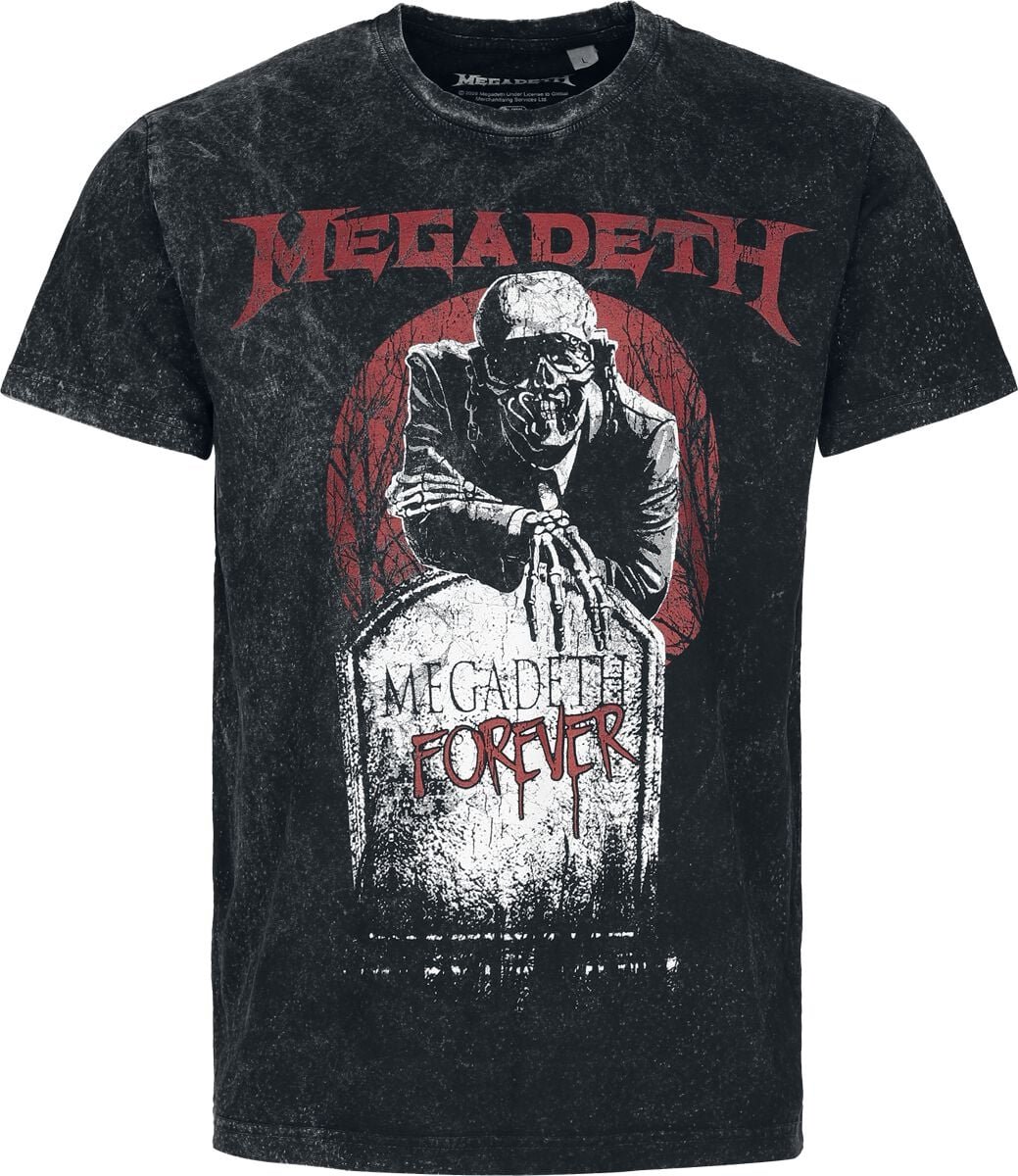 Megadeth Forever Heren T-shirt - antraciet - L