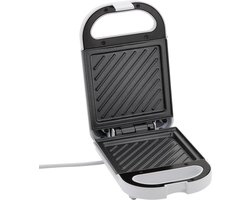 Tosti Maker - Sandwich Toaster - Snelle Snacks - Antiaanbakplaten - 22x21x8.5 cm - Wit