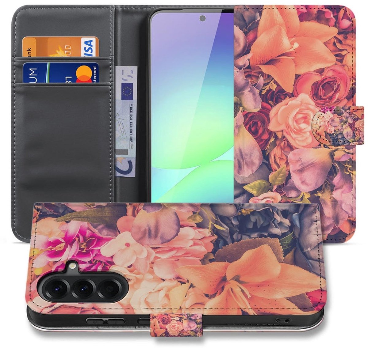 Book Case Samsung Galaxy A37 Bosje Bloemen Portemonnee Hoesje