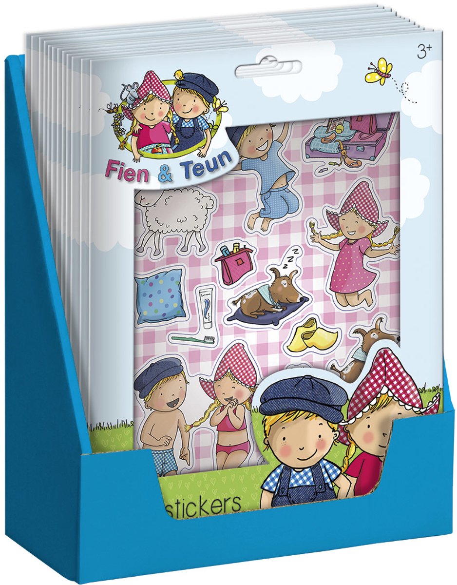 Fien & Teun Verplaatsbare raamstickers - 4 stickervellen - Met speelachtergrond - Peuter en kleuter speelgoed - Knutselen - Voor meisjes en jongens - Vanaf 3 jaar - Speelgoed kinderen - Totum — afbeelding 3