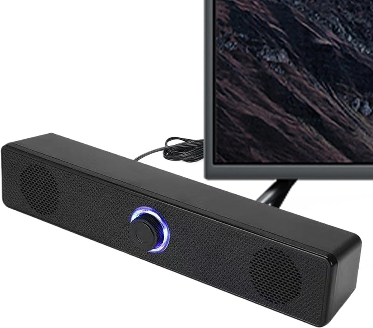 Soundbar Luidspreker - Draadloos Geluidssysteem - Thuisbioscoop Ervaring - Diepe Bas Versterking - 29.6 x 5.5 x 6 cm - Zwart