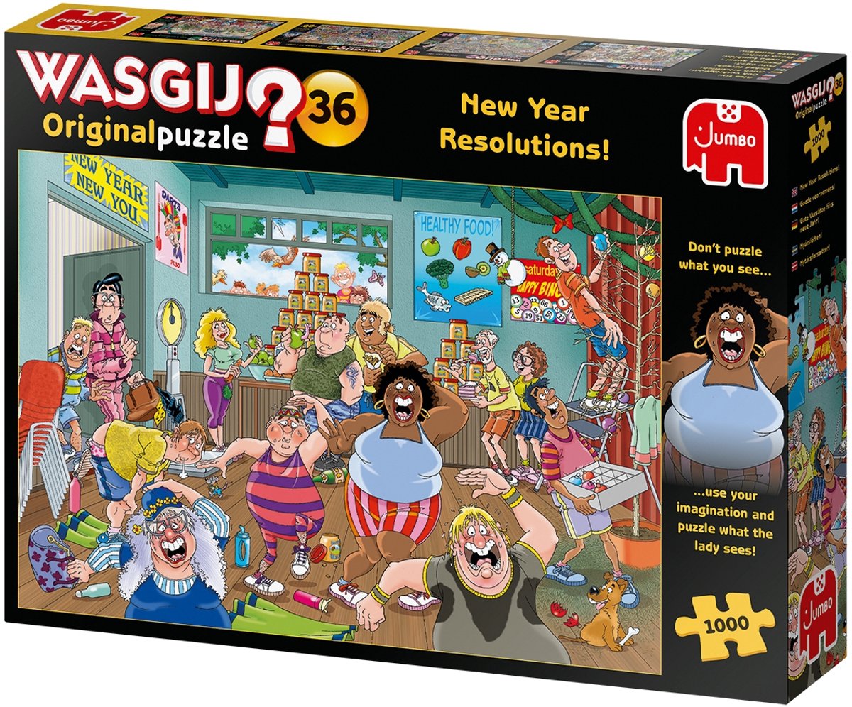 Wasgij Original 36 - Goede Voornemens! puzzel - 1000 stukjes legpuzzel — afbeelding 5