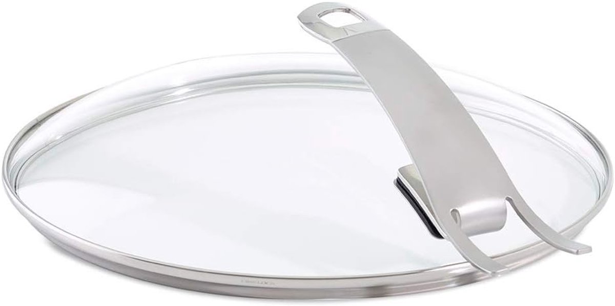 Glazen Deksel - Pannenaccessoires Deksel - Koken - Roestvrij Stalen Rand - 28 cm - Transparant