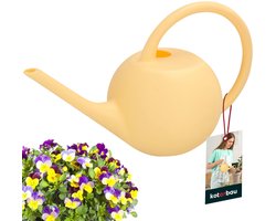 KOTARBAU® Gieter, Plantengieter, Kunststof, 1,2 L, Geel, Lange Tuit, Gieter Kamerplanten, Bloemengieter, voor Binnen en Buiten, Compact Ontwerp