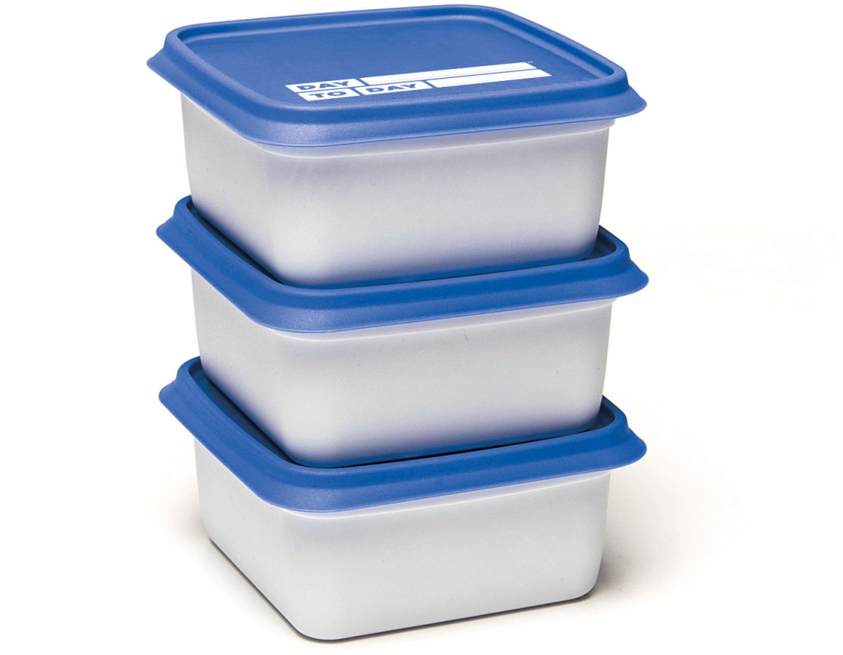 Day To Day - Alaska Diepvriesdozen - 3x 500ml - Diepvries Vershoudbakjes - Stapelbare Bewaarbakjes - BPA-vrije Bewaardozen - Vaatwasbestendig & Microgolfoven veilige Vershouddozen - Gemaakt in België