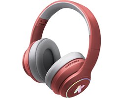 KIDYWOLF K-EARS Bluetooth Kinderkoptelefoon Rood – 85dB Volume Limiet, Draadloos & Opvouwbaar, LED - 8+