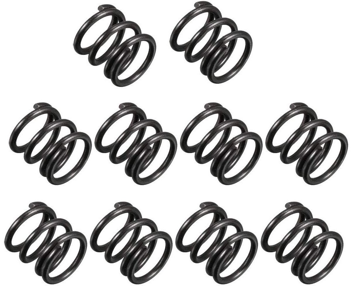 Compressieveer Set - Drukveer Spoelveer - Lichte Industrie - Roestwerende Coating - 10mm Buiten Diameter - Zwart