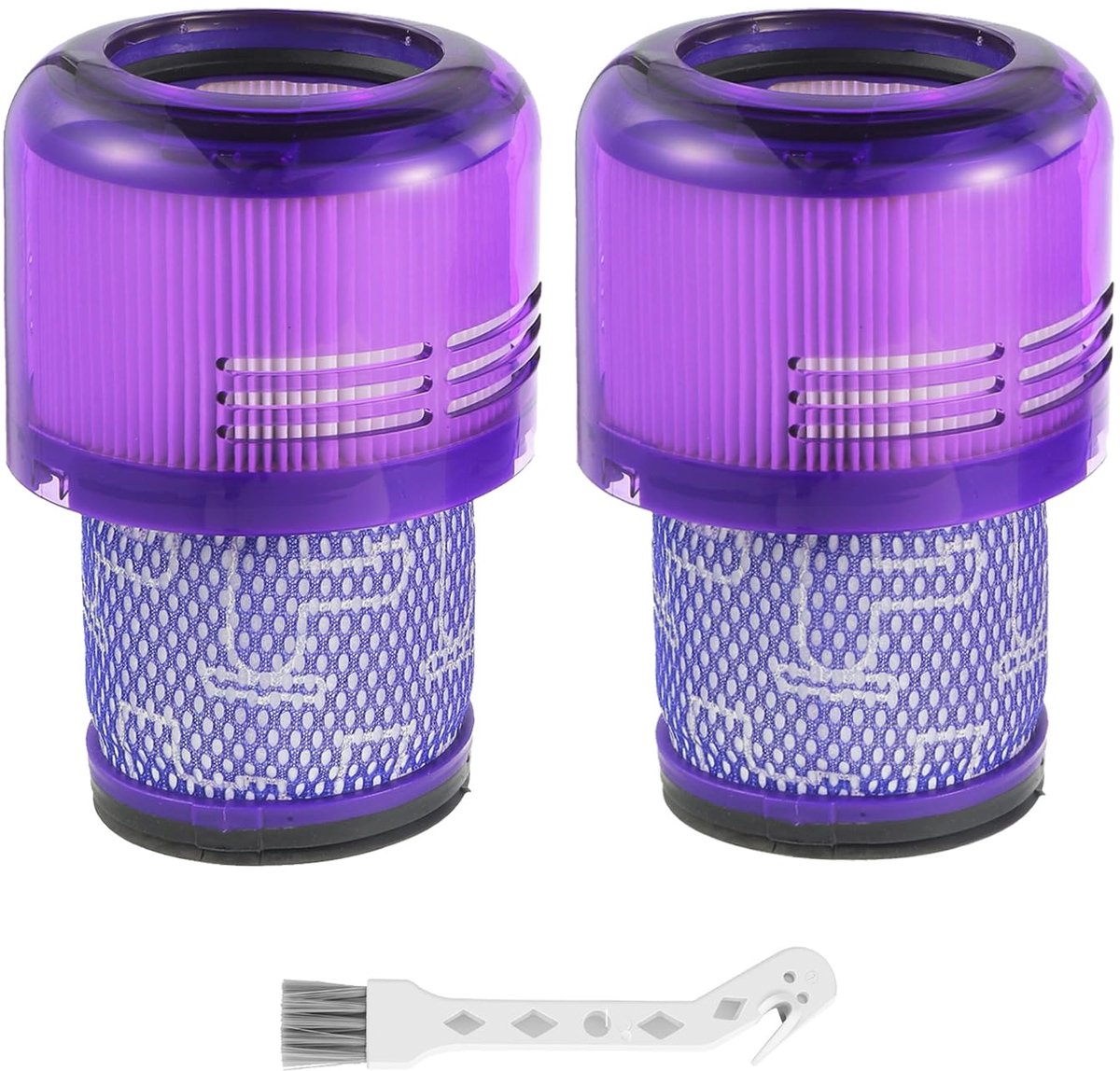 2-pack V11 stofzuigerfilters - vervanging voor Dyson V11 Animal - V11 Torque Drive - V11 Extra - V15 Detect en V15s Detect draadloze stofzuigers. Vergelijkbaar met onderdeelnummer 970013-02.