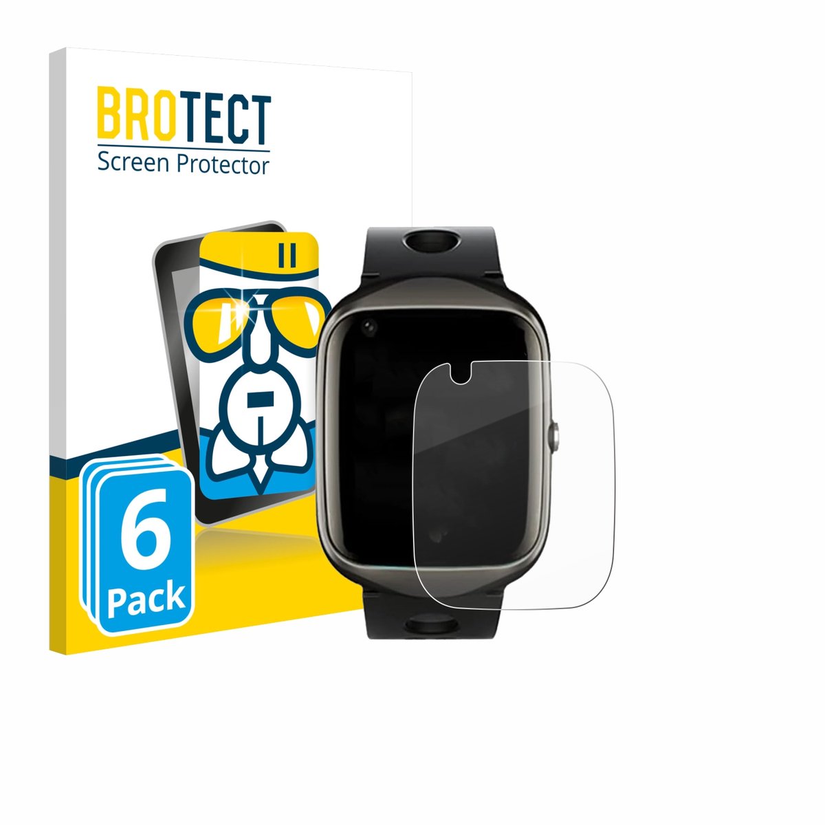 Screenprotector 6 Stuks voor ABUBU SmartWatch PBL2 Beschermglas transparant