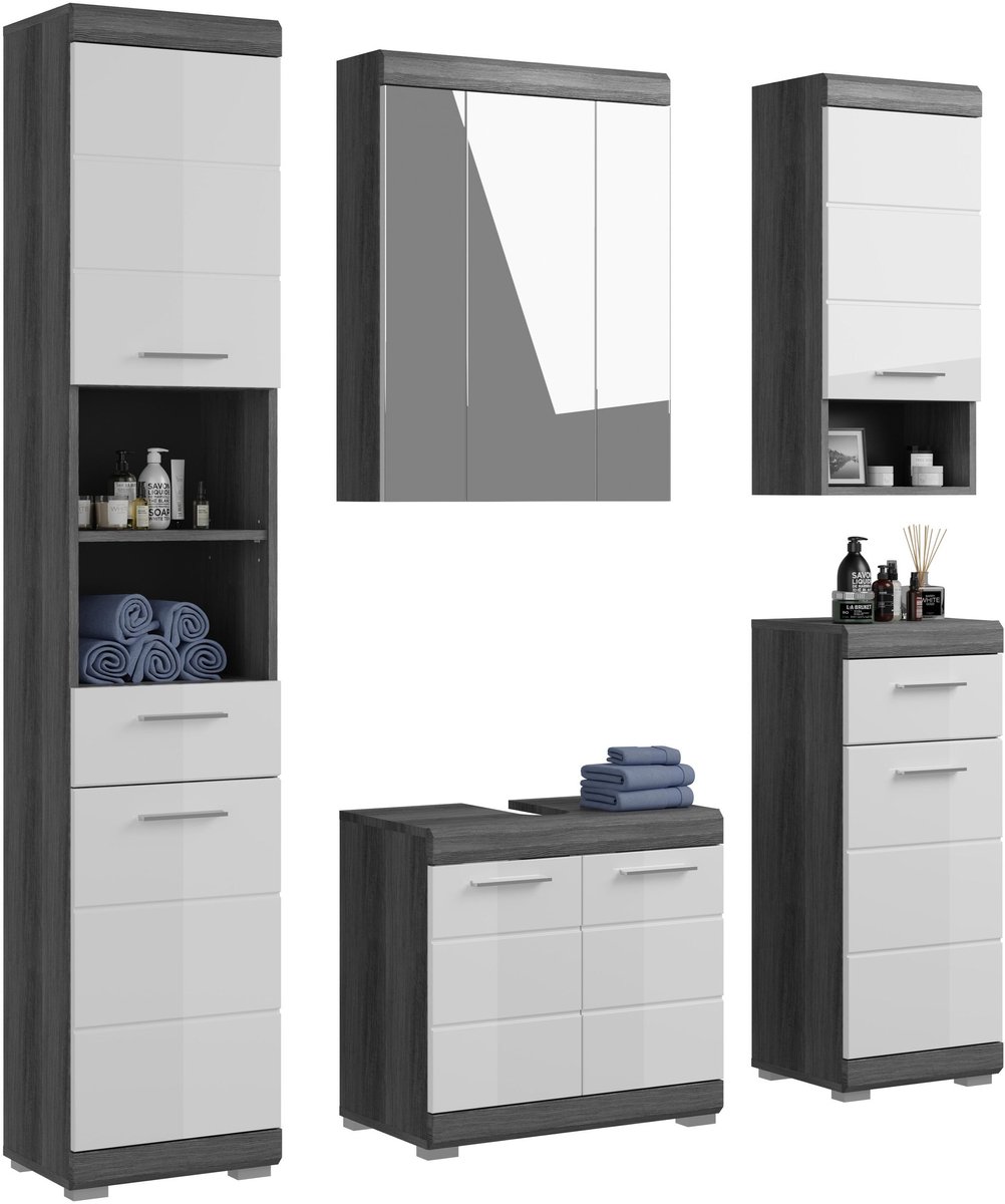 xonox.home badkamermeubel Scout rookzilver imitatie 164x191x34 cm
