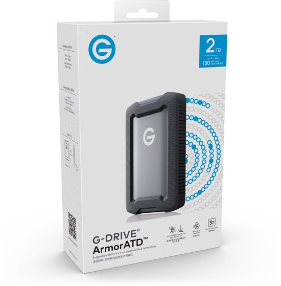 SanDisk Professional G-Drive ArmorATD - Externe harde schijf - 2TB - Space grijs van Merkloos — afbeelding 3