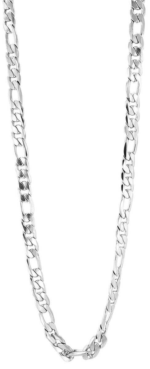 AKZENT Accent Unisex Ketting Eloise Figaro ketting van roestvrij staal "Eloise", zilverkleurig, 43 - 60 cm