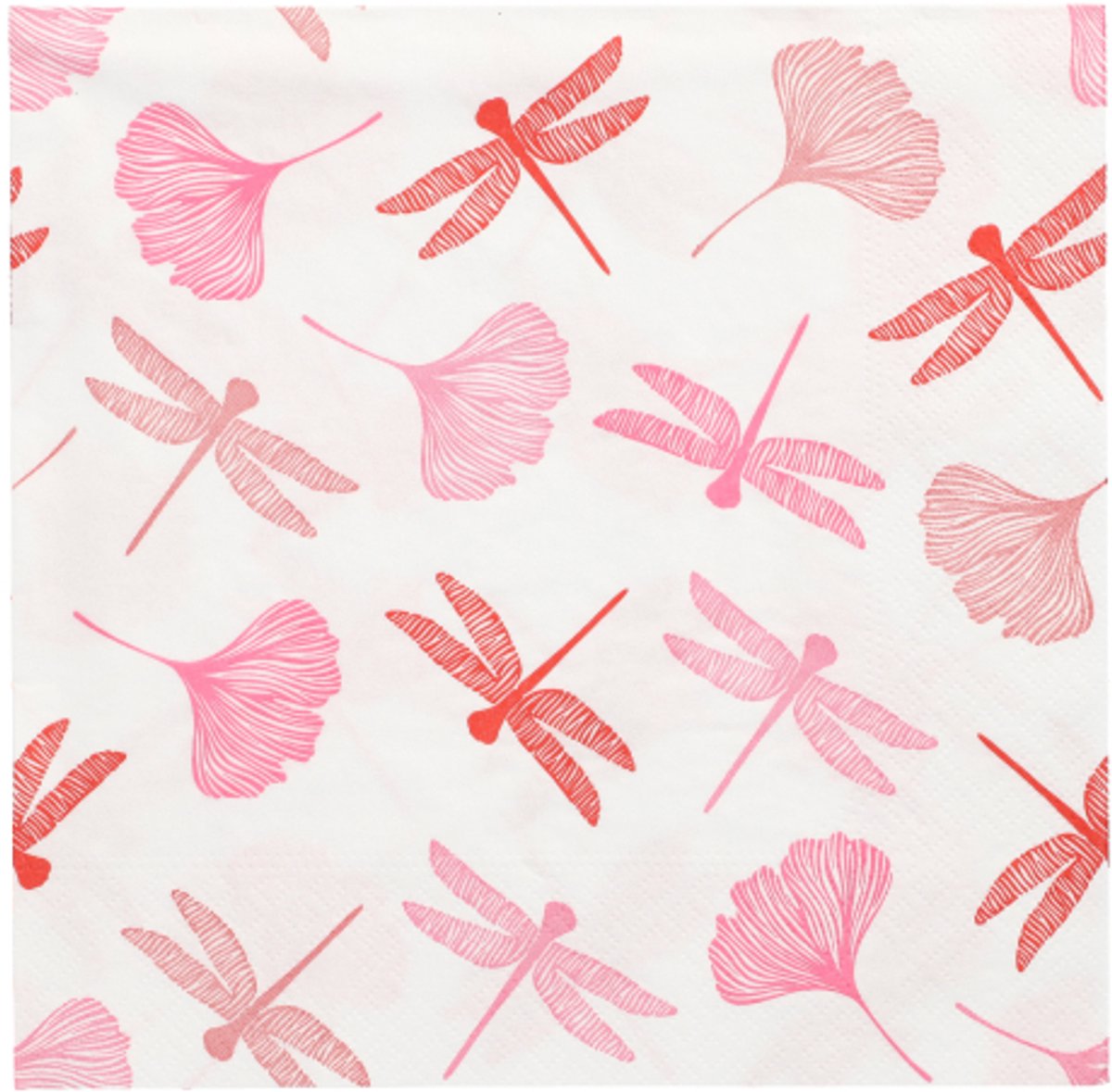 10x 20 Servetten 3-laags 1/4 vouw 40 cm x 40 cm roze Ginko