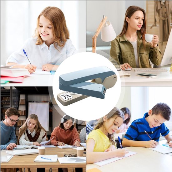 Brochure nietmachine | Robuuste nietmachine met draaibare arm - Ergonomische antislip multi-hoek nietmachine met 20 vellen capaciteit voor studenten en leraren