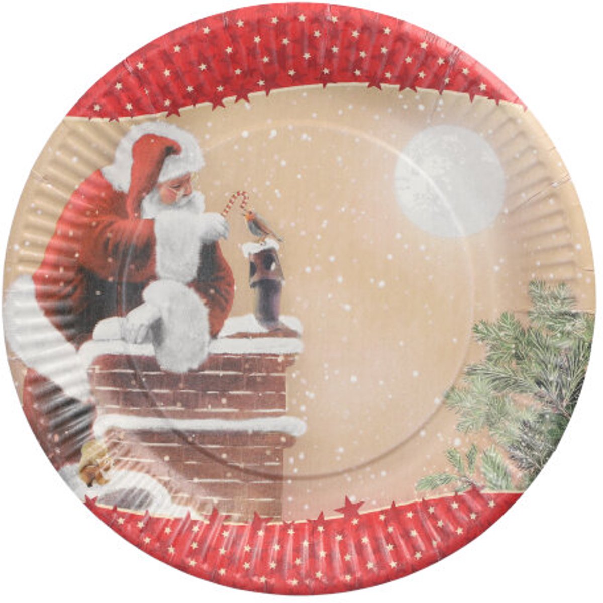 20x 10 Borden karton rond Ø 23 cm Dans la Cheminee