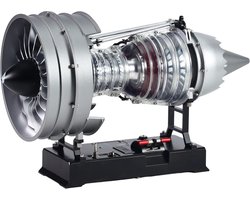 Turbofan Motor Model - Jet Engine Replica - STEM Educatie - 300+ Metalen Delen - 1:12 Schaal Model