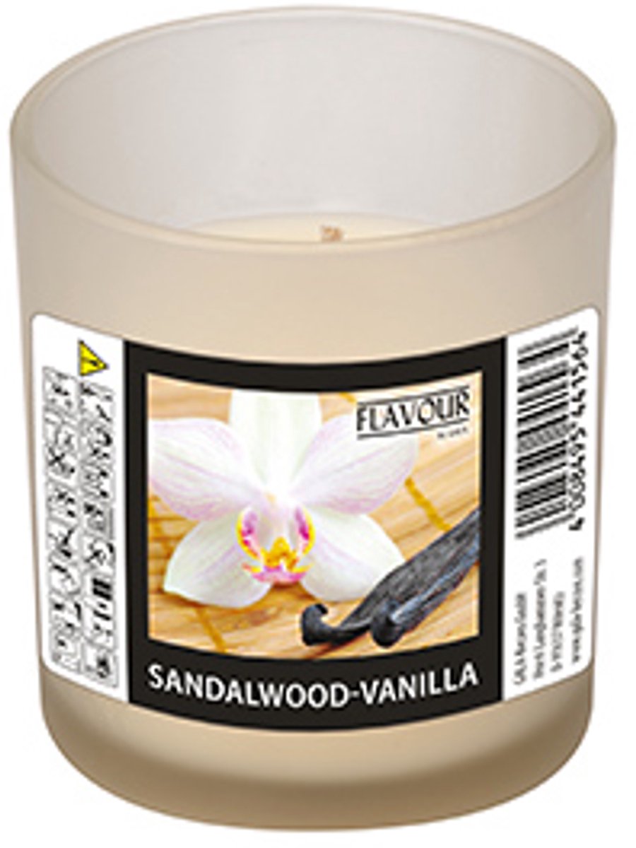 6x GALA Geurkaars in glas Ø 70 mm · 77 mm ivoor - Sandalwood-Vanilla Indro