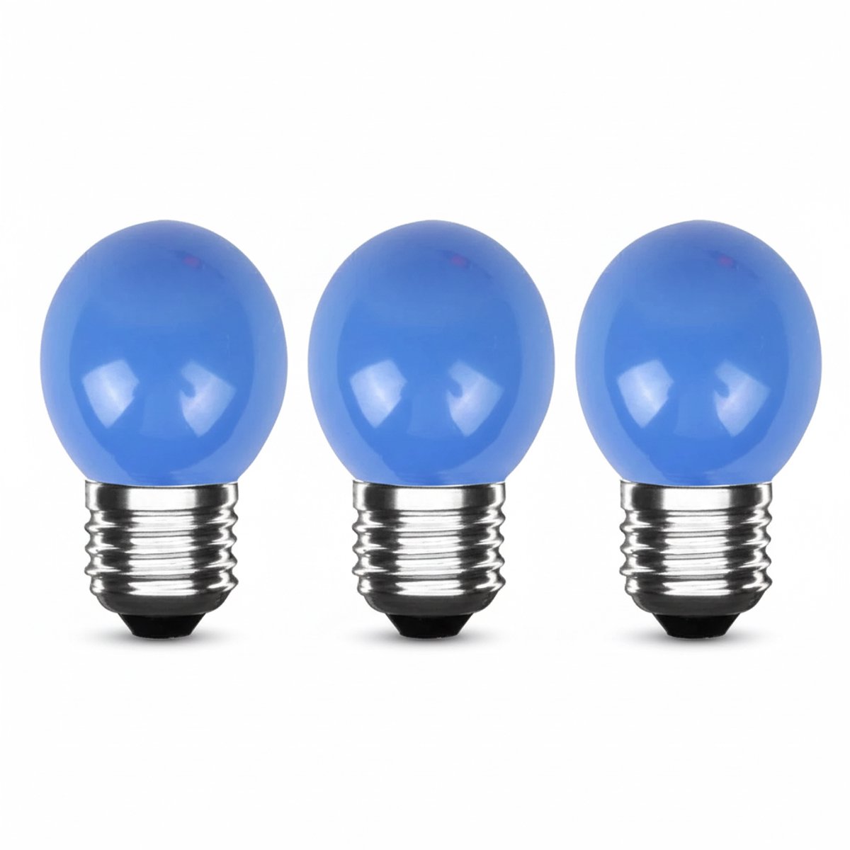 LED Kogellamp E27 Blauw - 300 lumen - 3W - IP20 - G45 - 230V - 3 stuks