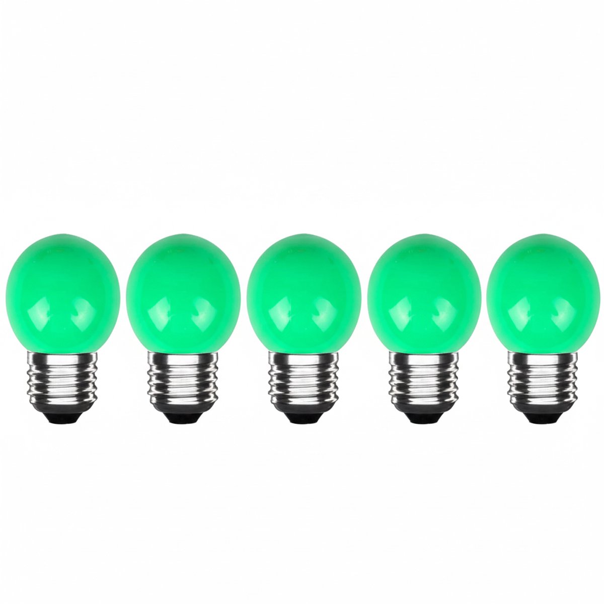 LED Kogellamp E27 Groen - 300 lumen - 3W - IP20 - G45 - 230V - 5 stuks