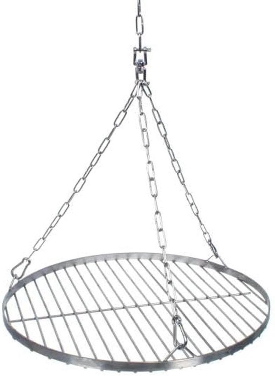 RVS Grillrooster - Barbecue Rooster - Buiten Koken - Verstelbare Hoogte - 60 cm Diameter