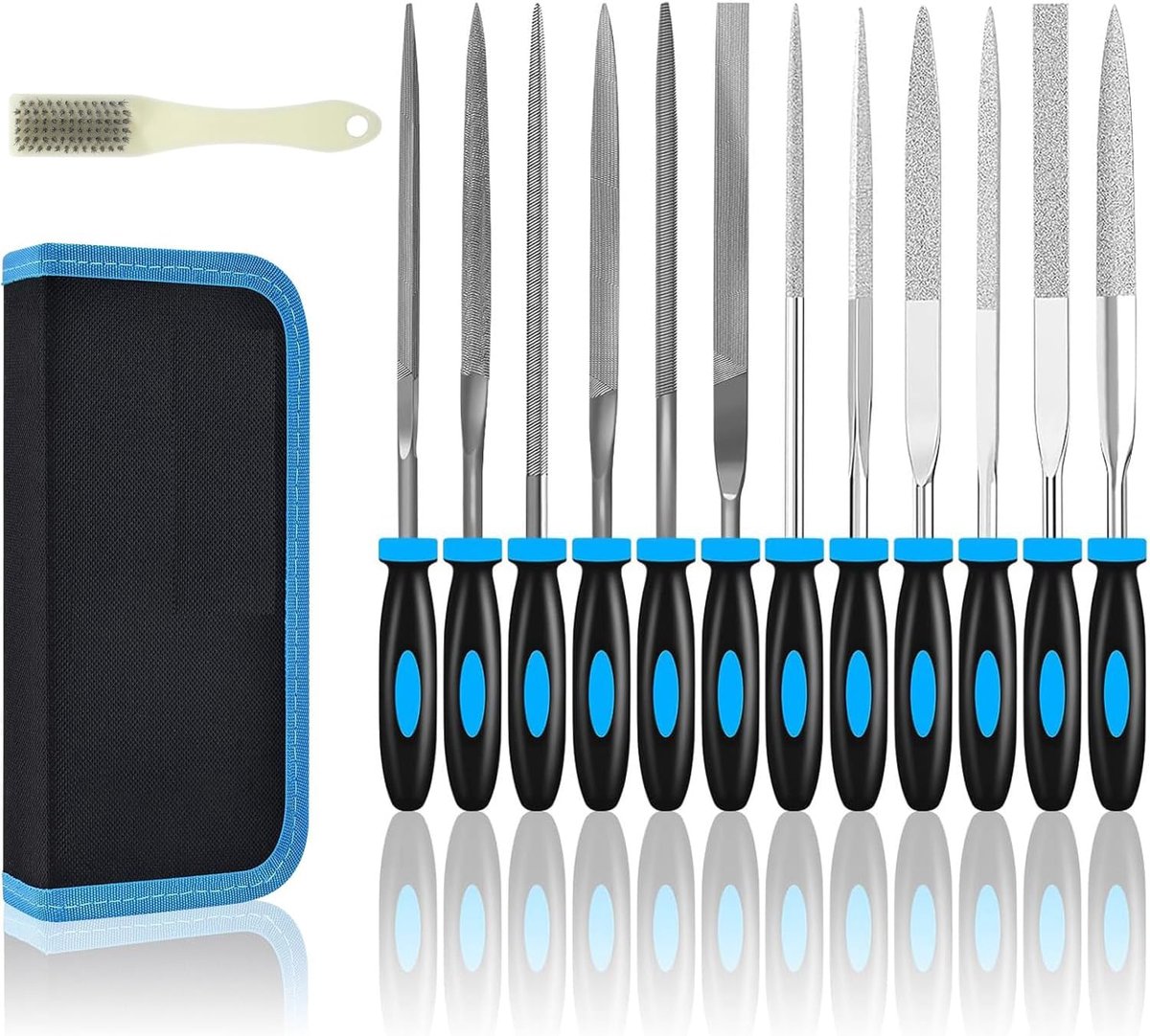 Metaalvijl Set - Kettingvijl Raspen - Werkplaats Gebruik - Ergonomische Antislip Grip - 13 Delig