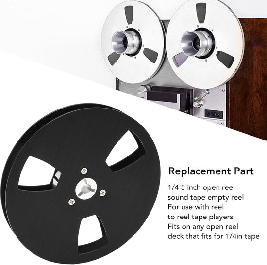 Lege Spoel - Audioband Haspel - Tape Speler - Universele 3-gaats - 5 Inch Diameter - Zwart van Merkloos — afbeelding 2