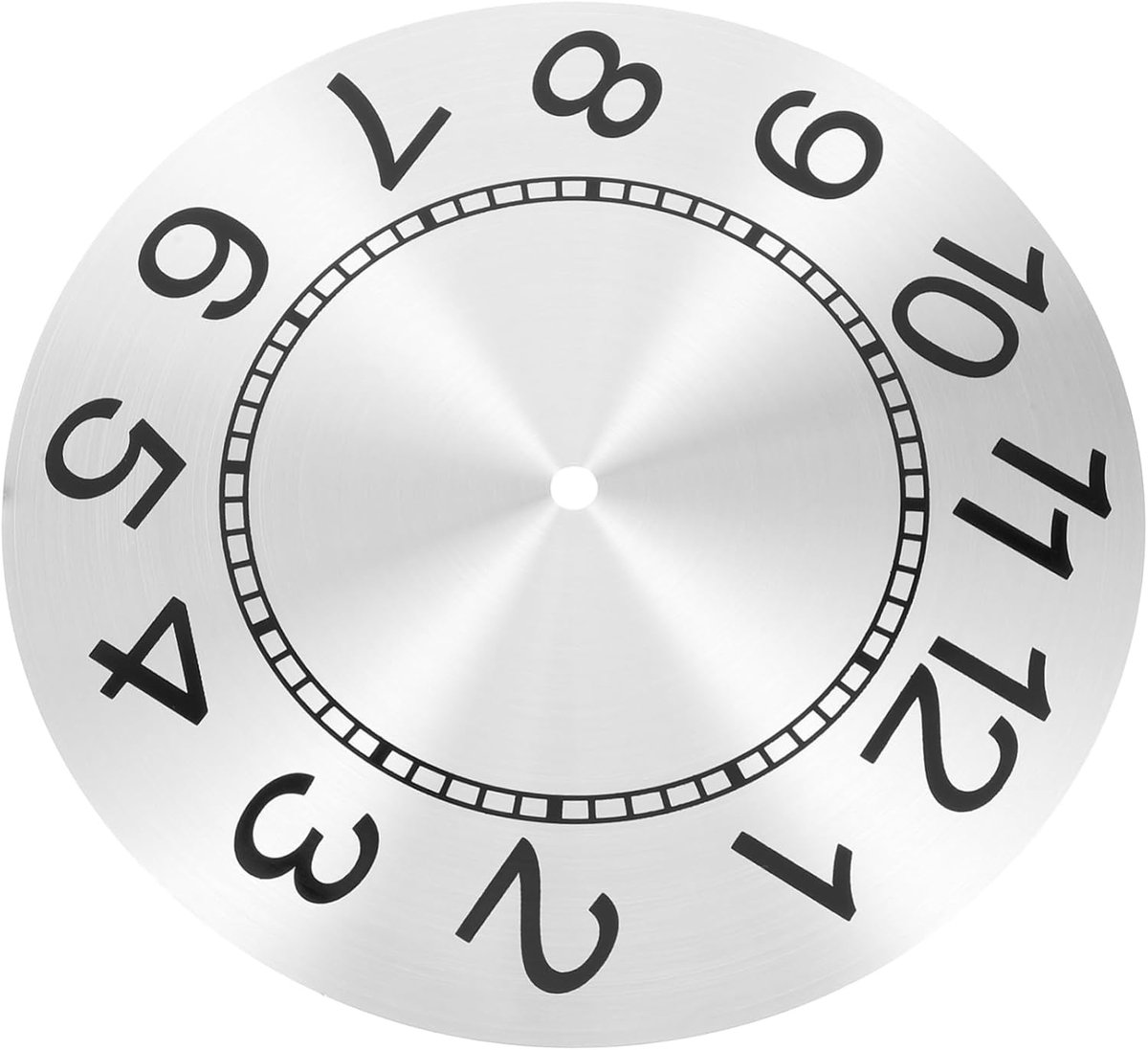 Klok Wijzerplaat - DIY Klok Onderdeel - Klok Maken - Stevig Aluminium - 20.7 cm Rond - Zilver