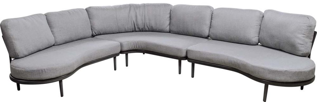 Lesli Living - Loungebank Durban - Antraciet - 172x108x67,5cm