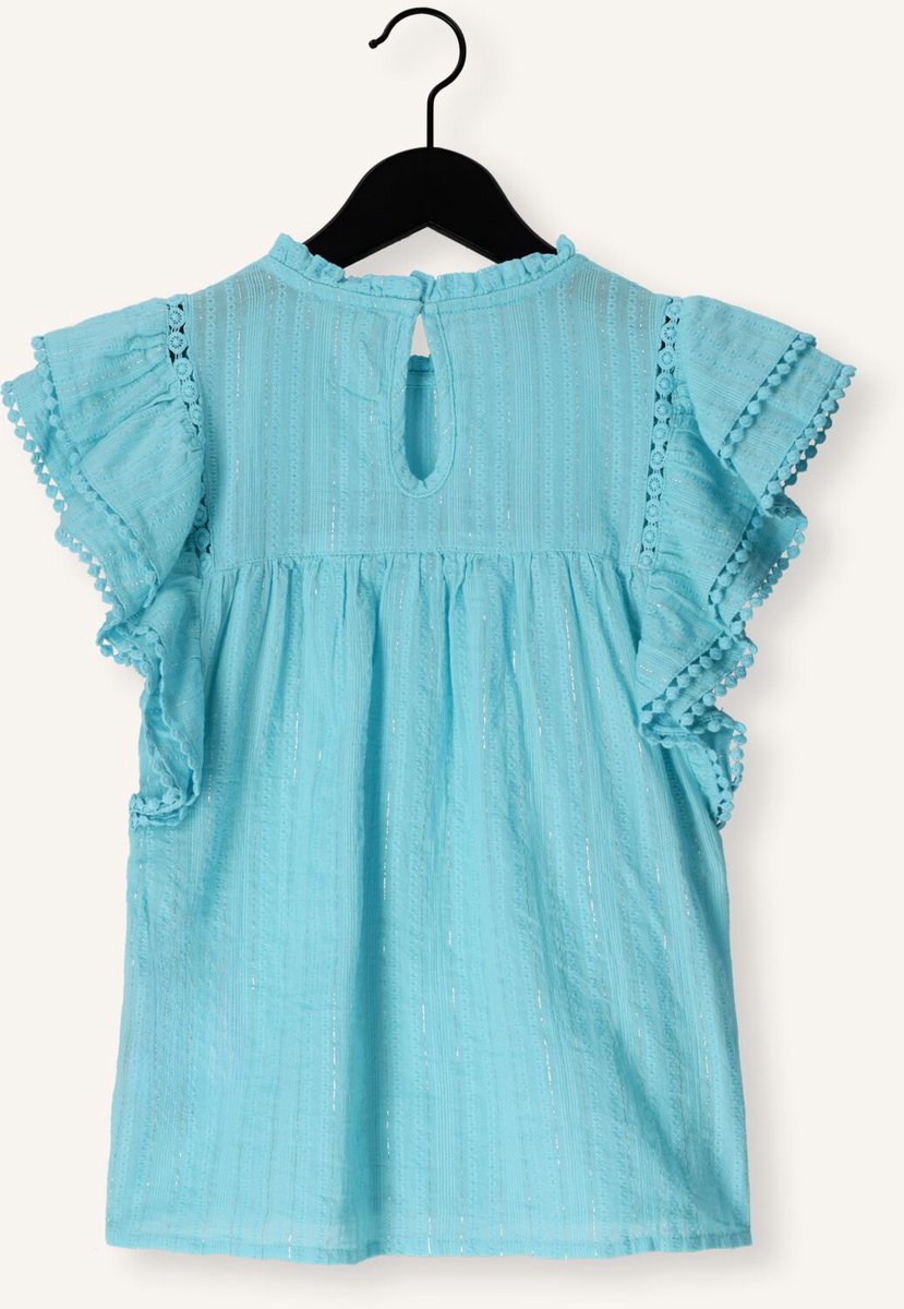 Ai&Ko Ylenia Lurex Co 503 G Tops & T-shirts Meisjes - Shirt - Lichtblauw - Maat 152