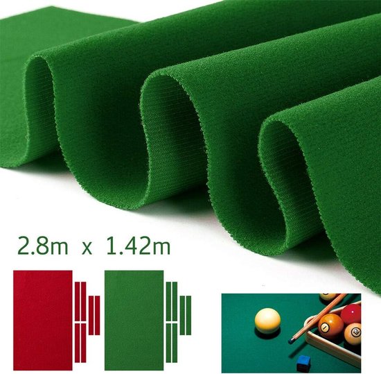 Biljart Tafelkleed - Pooltafel Laken - Professioneel Biljarten - Nylon Zachte Vezel - 2.8 plus 1 Meter - Groen — afbeelding 2