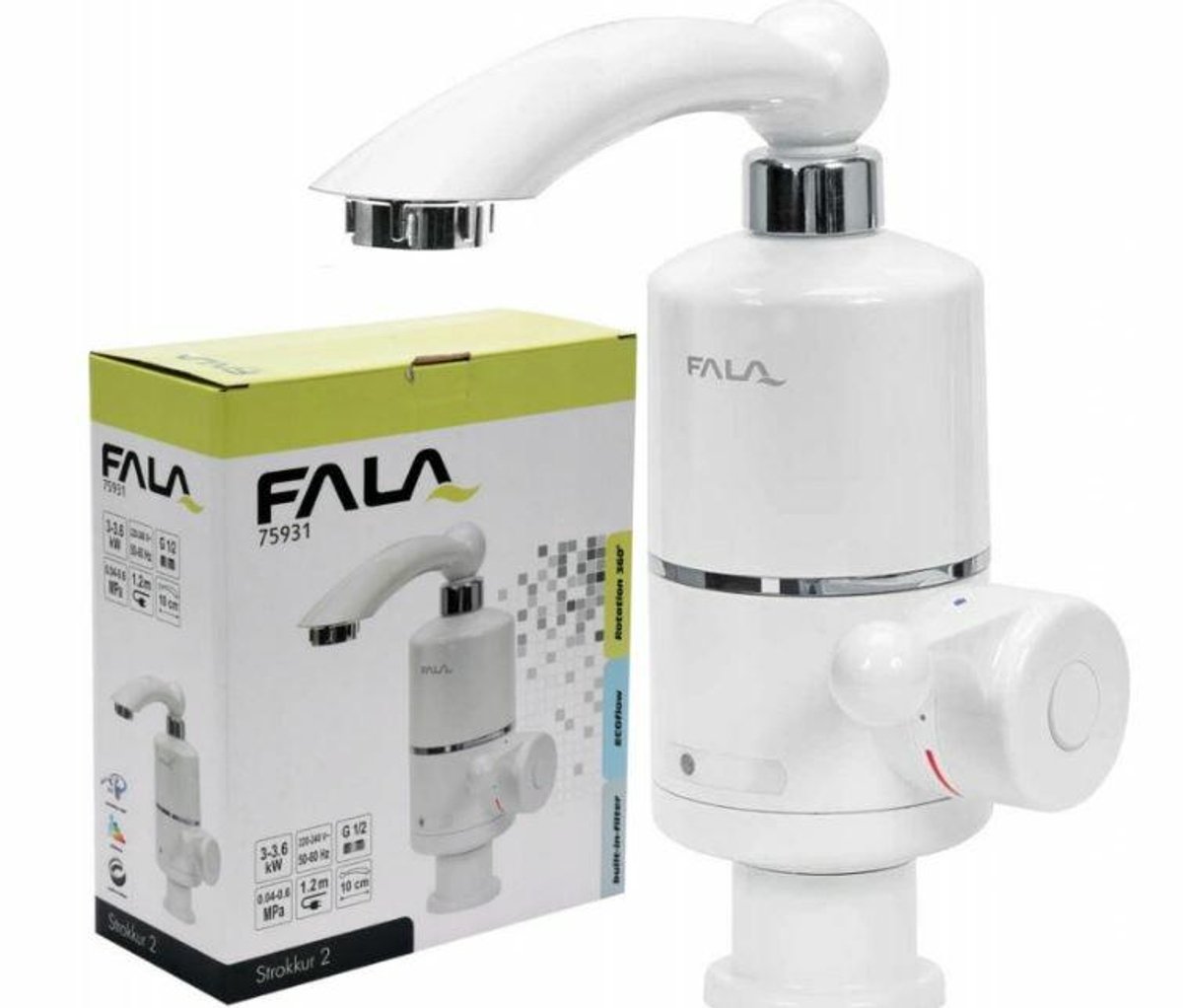 FALA STROKKUR-2 - Doorstroomverwarmer - 3000W - LED Display