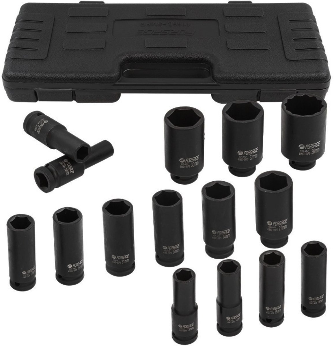 Forsage F-4166D-5MPB - Dopsleutelset - 1/2" - 10-36mm - 15-delig