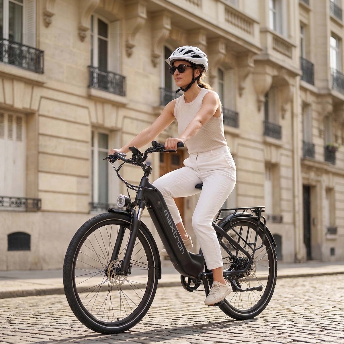 Elektrische Fiets – 790Wh Accu (21Ah) – Actieradius tot 160 km – 700C×50C Banden – Shimano 7 Versnellingen – Aluminium Frame – Verende Voorvork met Lock-out – Hydraulische Schijfremmen – Stadsfiets – Max. Belastbaar 120 kg – zwart thumbnail 4